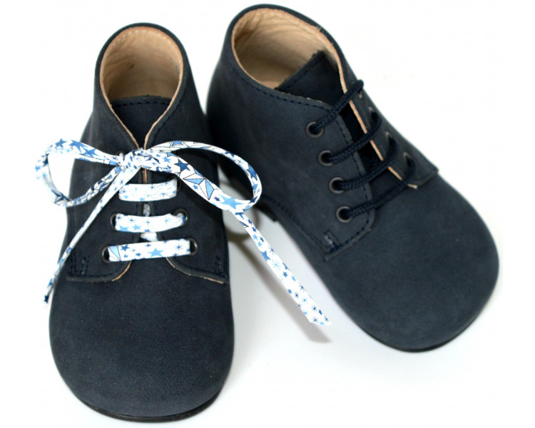 Chaussures bébé bottillons Arthur - nubuck BLEU MARINE