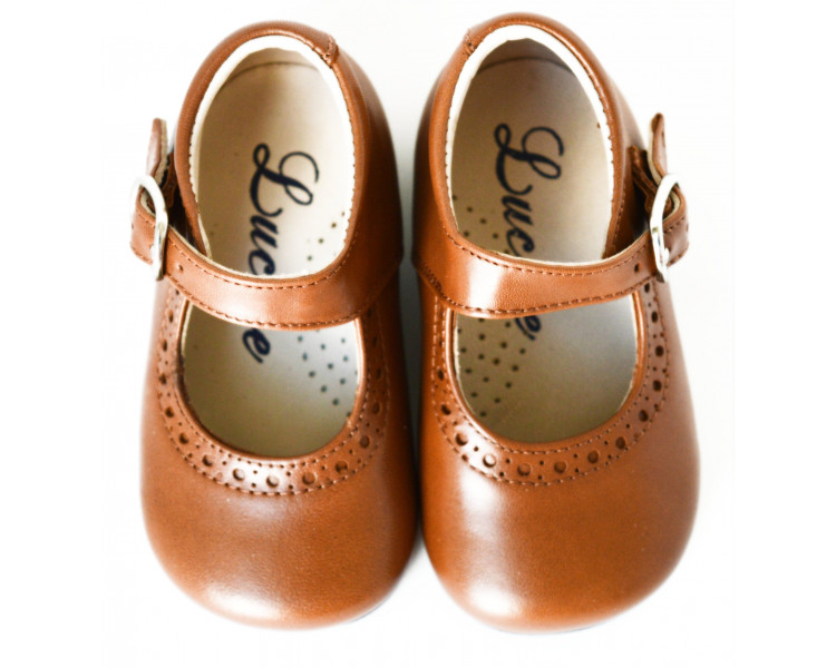 Chaussures Babies Charles IX Alice à boucle - cuir CAMEL