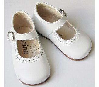 Chaussures Babies Charles IX Alice à boucle - cuir BLANC