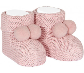 CHAUSSONS point mousse - VIEUX ROSE