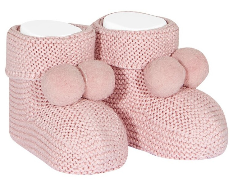 CHAUSSONS point mousse - VIEUX ROSE