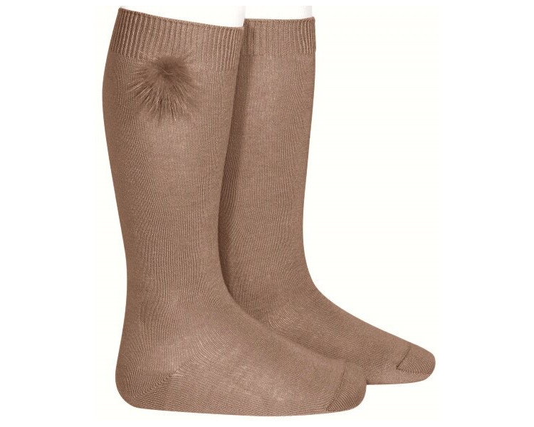 MARRON glacé/Tronco - Chaussettes hautes Pompom MARRON glacé/Tronco - Chaussettes hautes Pompom