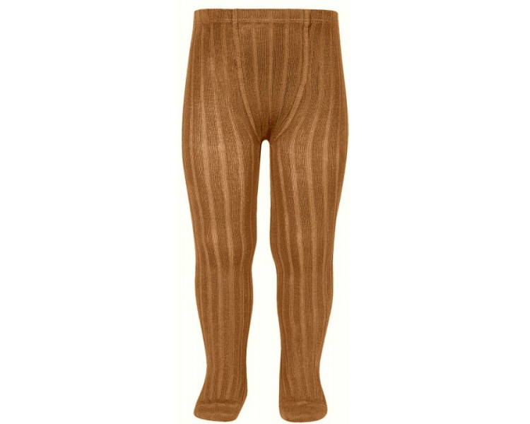 COLLANTS cotelés - COGNAC/Toffee