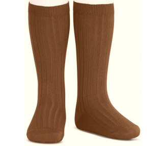 COGNAC/toffee - Chaussettes hautes