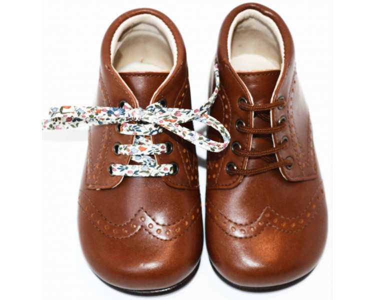 Chaussures Bottillons Adélie Bout golf - cuir COGNAC