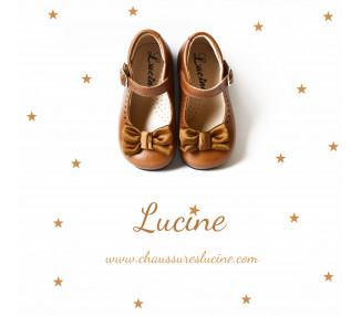 Chaussures élégantes à noeud satin en cuir de qualité