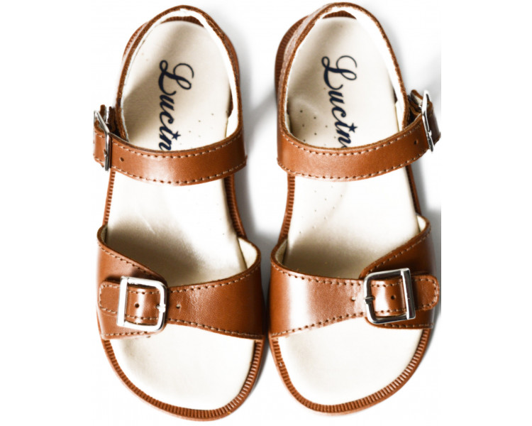sandales cuir camel