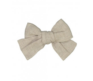 Barrette NOEUD pince crocodile - LIN TAUPE