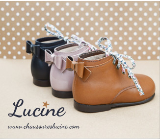 Chaussures Bébé Bottillons fille Albertine - cuir CAMEL