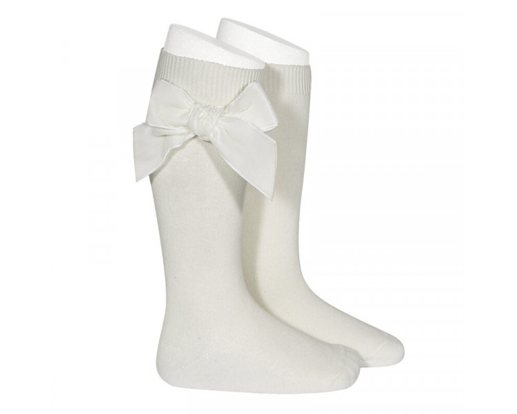 BLANC cassé - Chaussettes hautes à NOEUDS BLANC cassé - Chaussettes hautes à NOEUDS