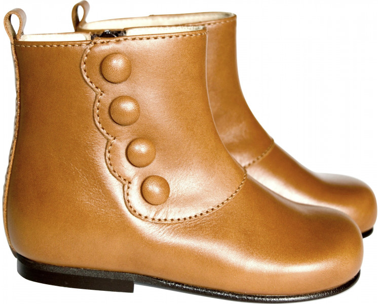 Bottines Boots fille Lili - cuir Camel