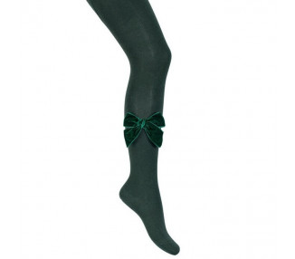 COLLANTS noeud VELOURS - VERT sapin