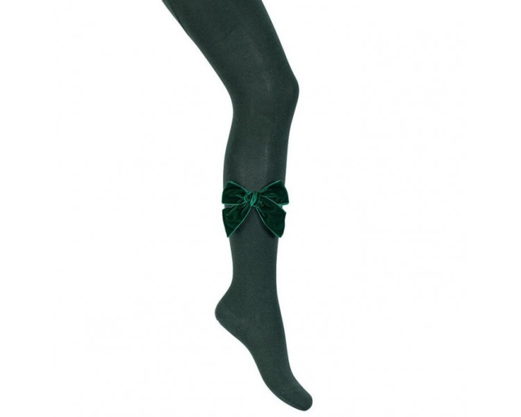 COLLANTS noeud VELOURS - VERT sapin