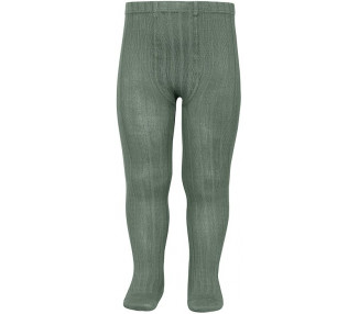 COLLANTS cotelés - Vert LIQUEN