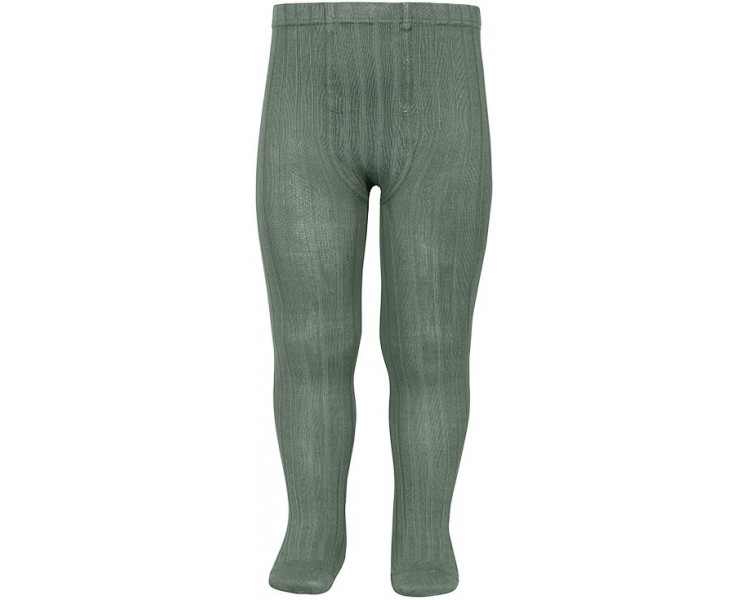 COLLANTS cotelés - Vert LIQUEN