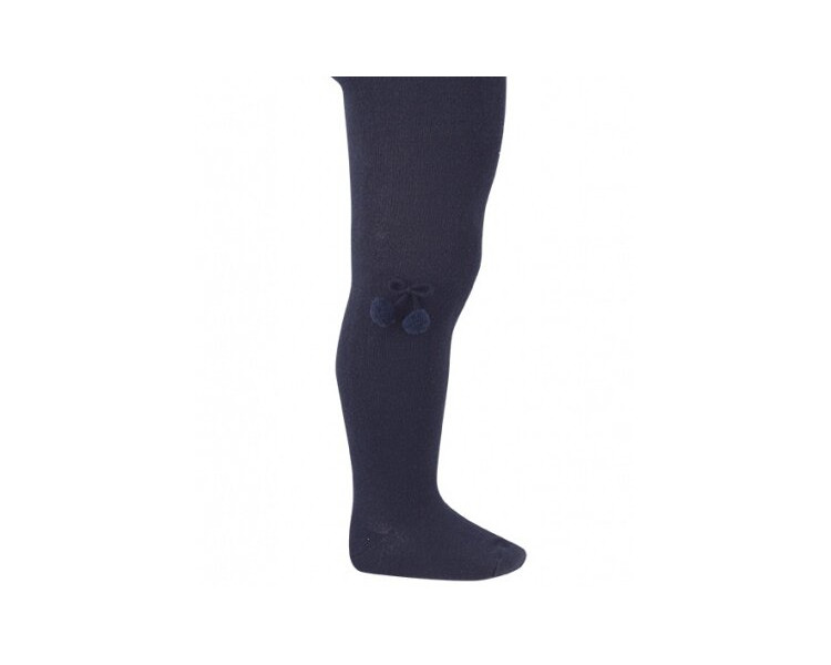COLLANTS lisses POMPONS - Bleu MARINE COLLANTS lisses POMPONS - Bleu MARINE