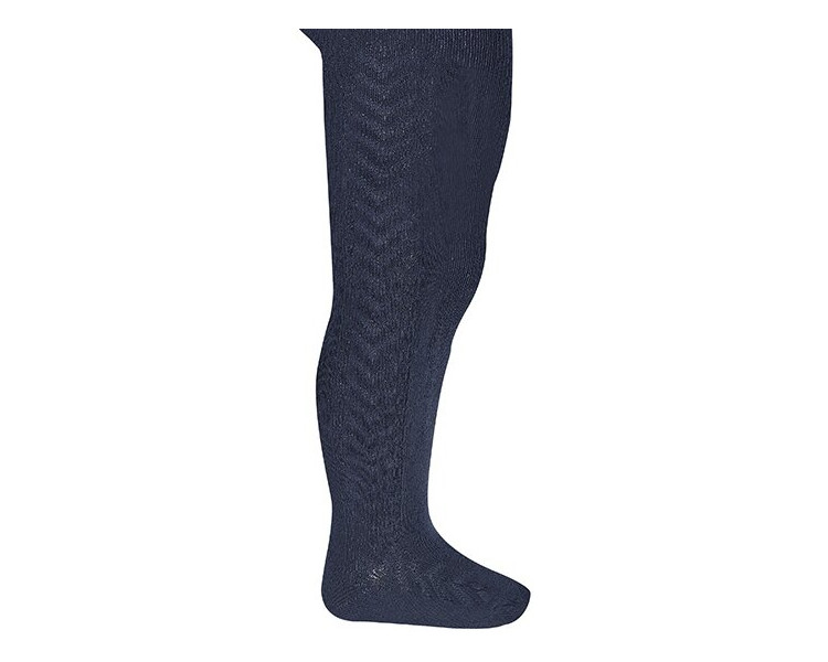 COLLANTS MOTIF RELIEF- Bleu MARINE COLLANTS MOTIF RELIEF- Bleu MARINE