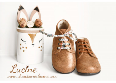 Chaussures confortables en cuir à lacets pour fille