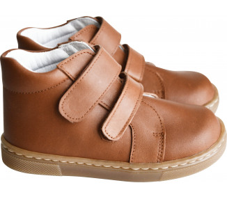 Chaussures garçon souples SCRATCH Achille - cuir CAMEL