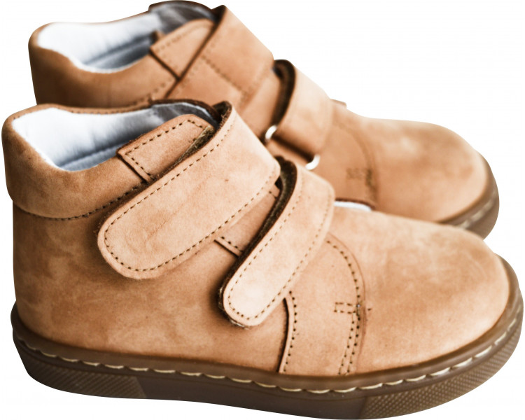 Achille souples VELCROS t20 à 34- nubuck CAMEL clair Achille souples VELCROS t20 à 34- nubuck CAMEL clair