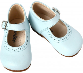 Chaussures Babies Charles IX Alice à boucle - cuir BLEU CIEL