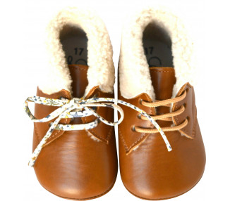 Chaussons bébé souples Mini-Arthur fur