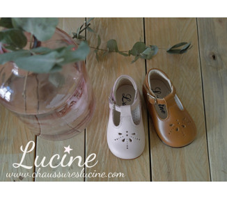 Chaussures bébés en cuir pour fille et garçon