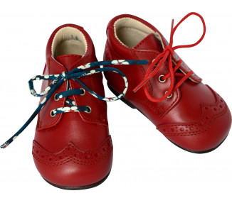 Chaussures Bottillons Adonis Bout golf - cuir ROUGE cerise