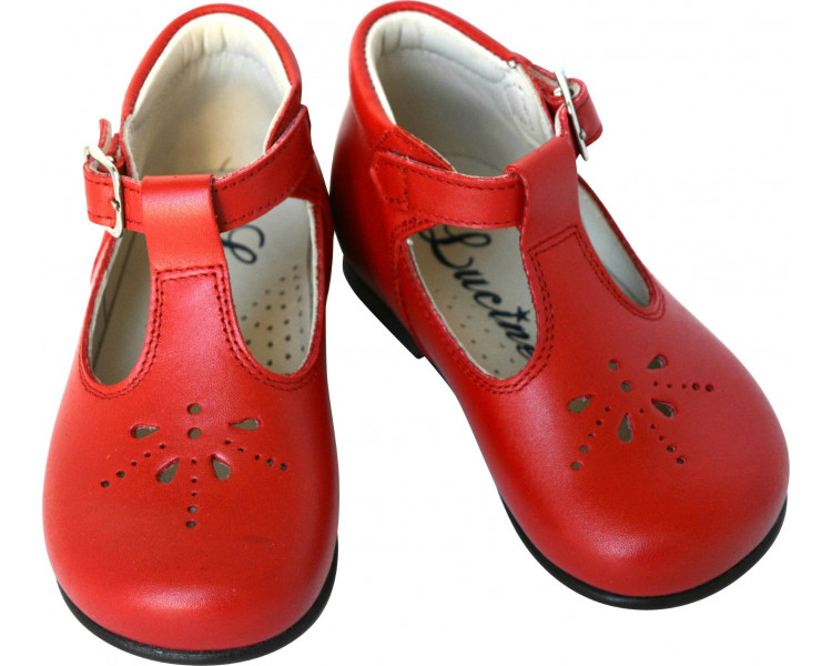 Chaussures bébés mixtes cuir rouge, excellent maintien Chaussures bébés mixtes cuir rouge, excellent maintien