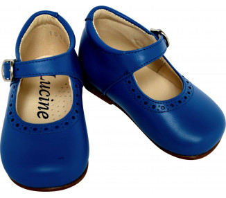 Chaussures Babies Charles IX Alice à boucle - cuir BLEU ROYAL