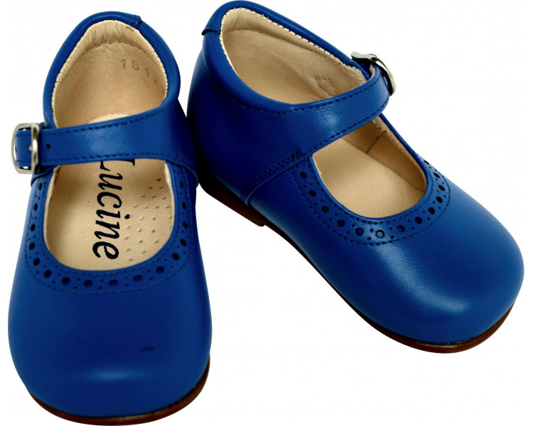 Chaussures Babies Charles IX Alice à boucle - cuir BLEU ROYAL