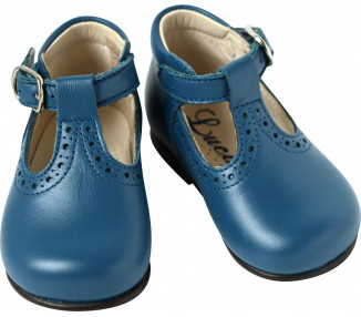 Chaussures bébés mixtes en cuir à boucle et renfort cheville