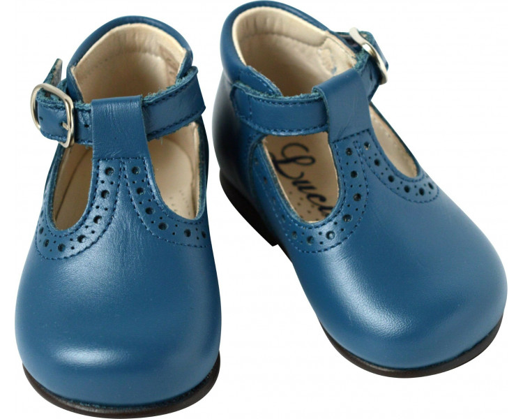 Chaussures bébés mixtes en cuir à boucle et renfort cheville