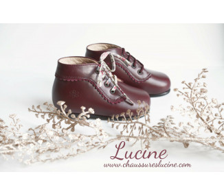 Chaussures Bottillons Aimée - cuir BORDEAUX