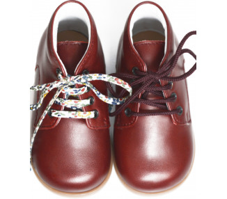 Chaussures souples pour bébé fille et garçon en cuir doublée cuir
