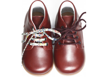 Chaussures souples pour bébé fille et garçon en cuir doublée cuir