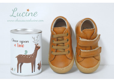 Chaussures en cuir souple mixtes pour bébés
