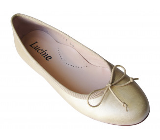 Ballerines en cuir OR doux