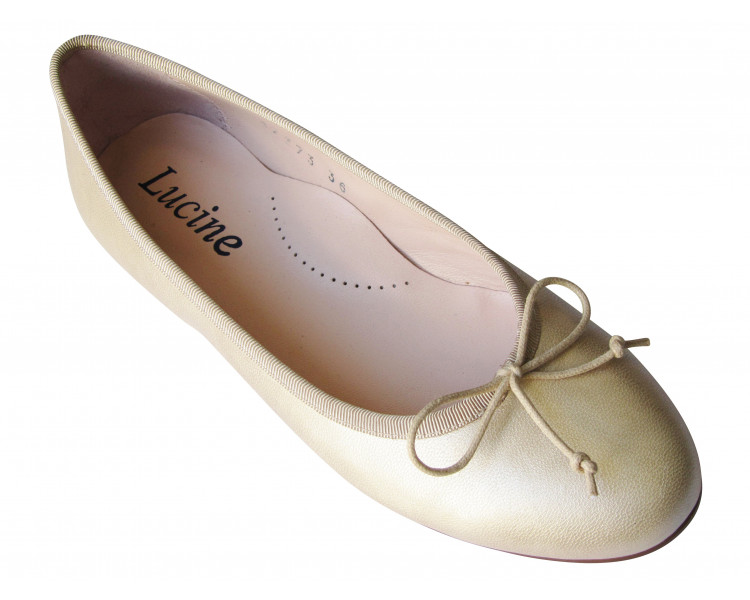 Ballerines en cuir OR doux