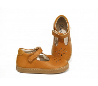 Helios souples perfo VELCRO - cuir CAMEL