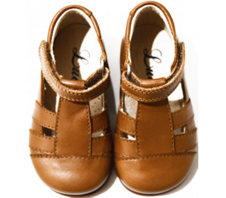 Chaussures ouvertes en cuir protection orteils pour bébé