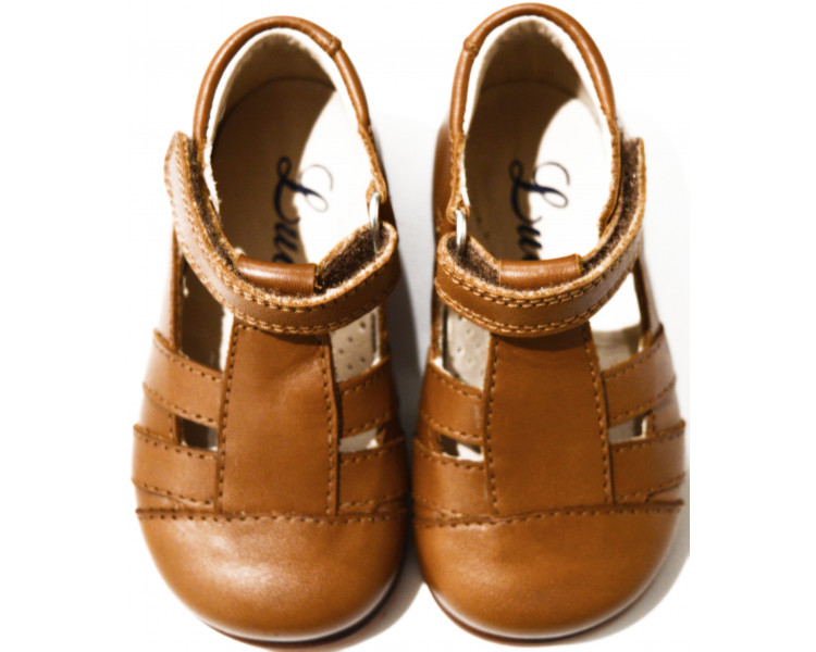Chaussures ouvertes en cuir protection orteils pour bébé
