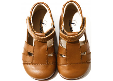 Chaussures ouvertes en cuir protection orteils pour bébé