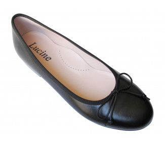 Ballerines en cuir NOIR