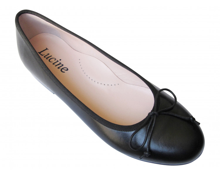 Ballerines en cuir NOIR