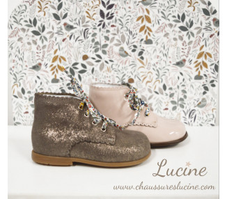 Chaussures souple irisée résistante bébé fille