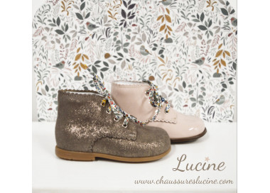 Chaussures souple irisée résistante bébé fille