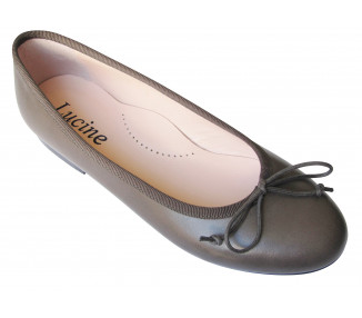 Ballerines cuir GRIS TAUPE