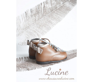 Bottillon pour bébés en cuir doublé cuir excellent maintien