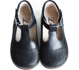 Chaussures Salomés bébés en cuir tressé, excellent maintien